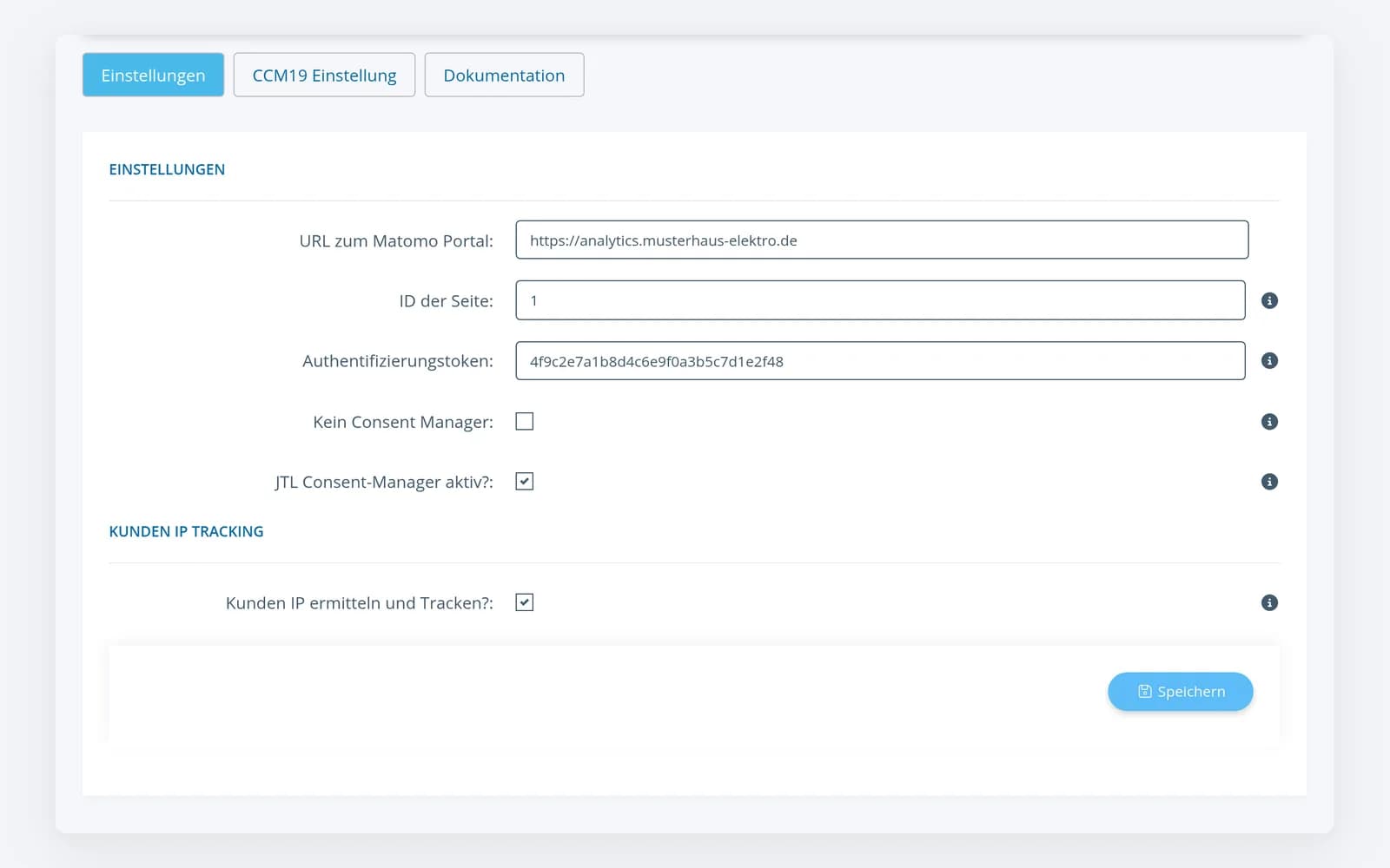Matomo erscheint als eigener Eintrag im JTL-Consent-Manager, Tracking erst nach Zustimmung.