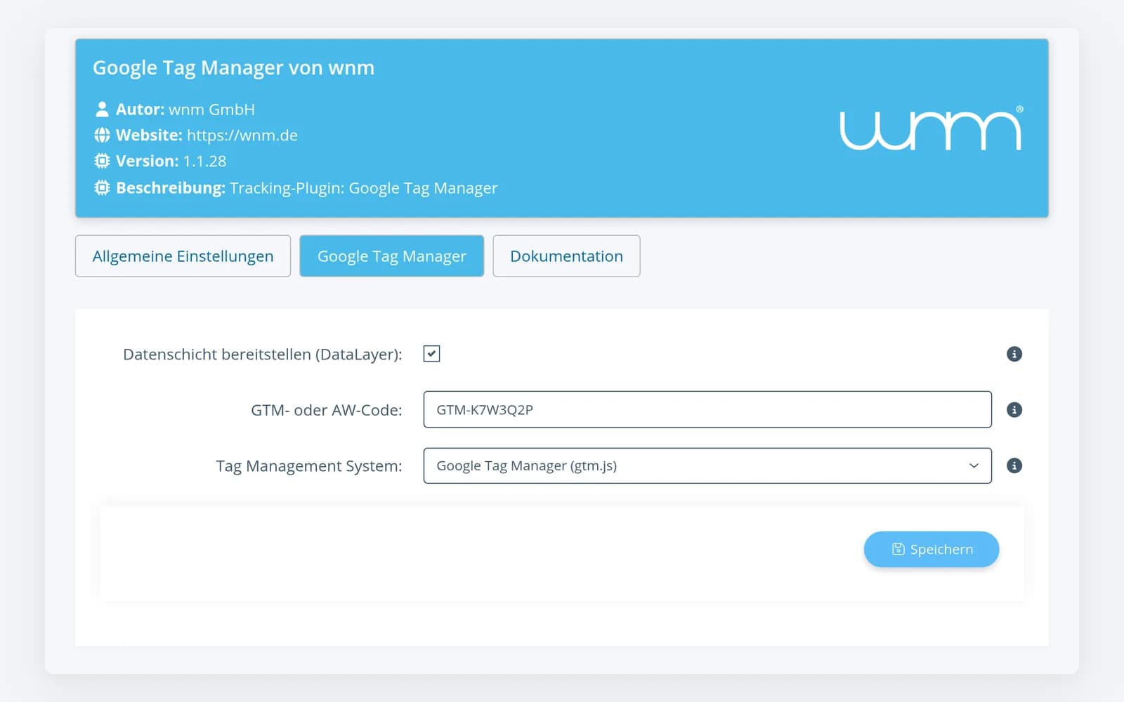 Google Tag Manager im JTL-Shop: Container-ID eintragen, DataLayer aktiv, Consent über den JTL-Manager.