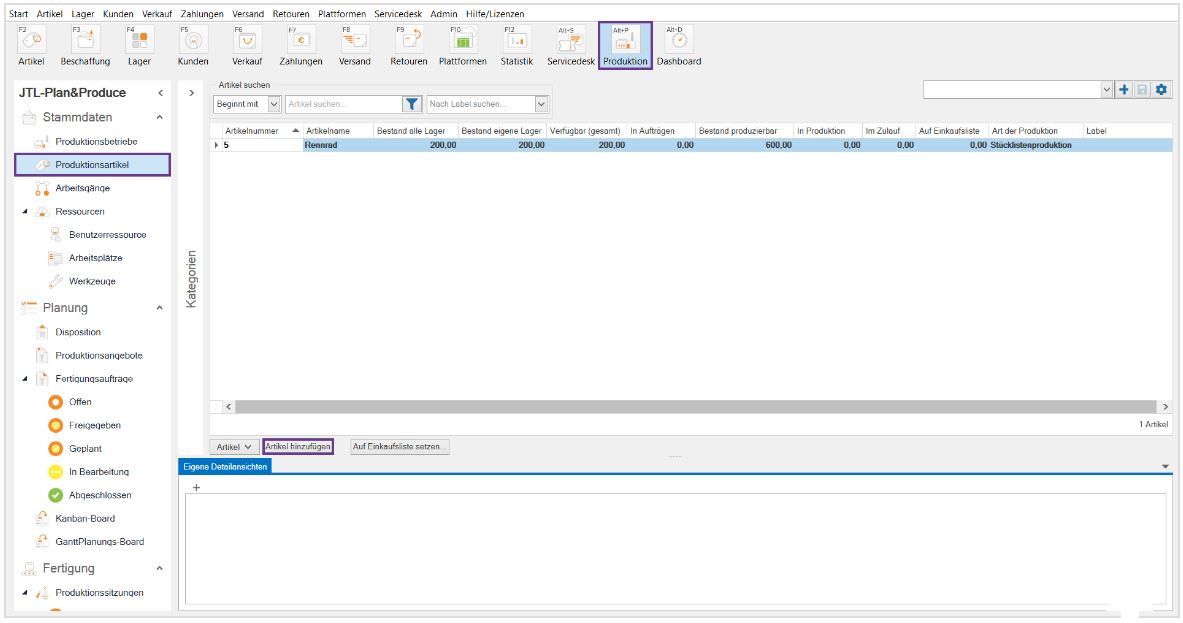 Screenshot einer Software-Oberfläche