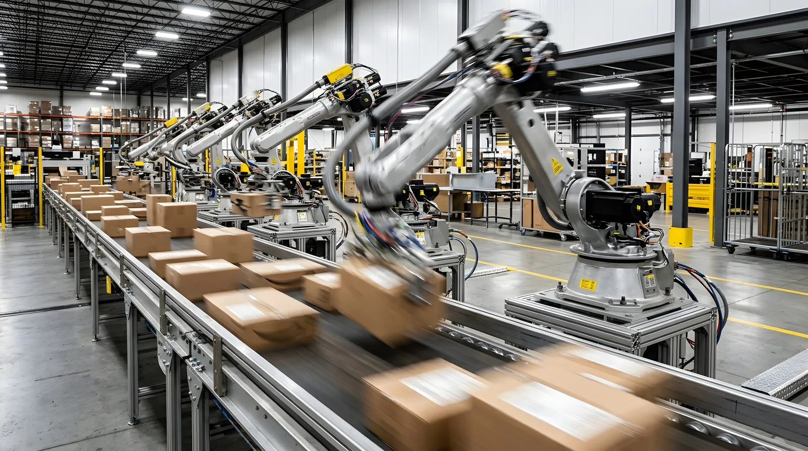 Automatisierte Lagerstrecke, angebunden über Schnittstellen