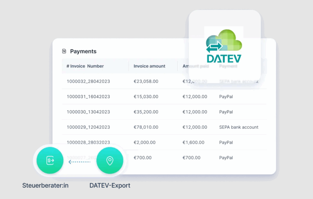 DATEV-Export_Buchhaltung und Zahlung_Xentral